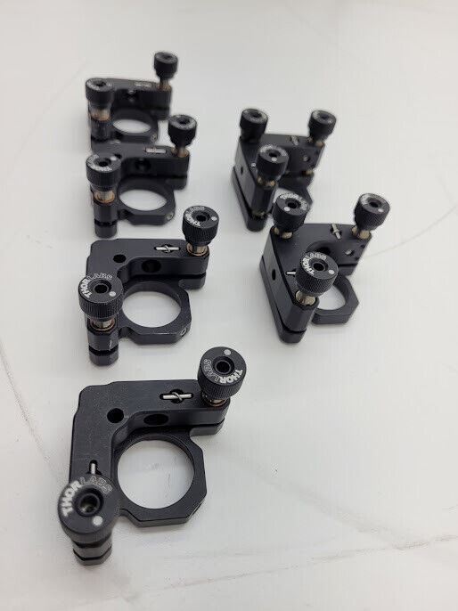 Lot of 6 Thorlabs Laser Lens KS1 Ø1" Precision Kinematic Mirror Mount KM100