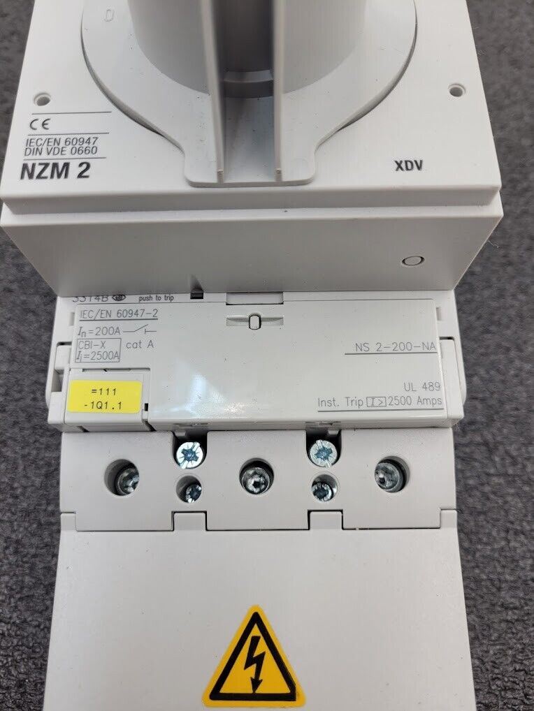 Eaton Moeller NS 2-200-NA Circuit Breaker Mains Switch 3 Phase NZM 2 Rotary
