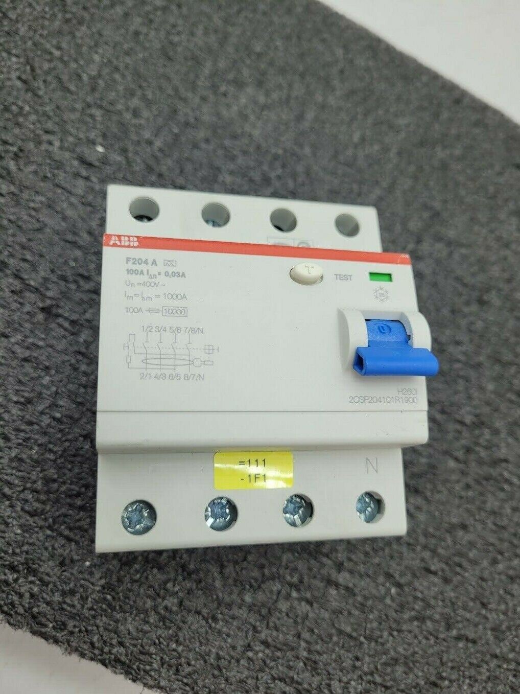 ABB F204 A 4-Pole Circuit Breaker 240V Leakage Residual Current Switch