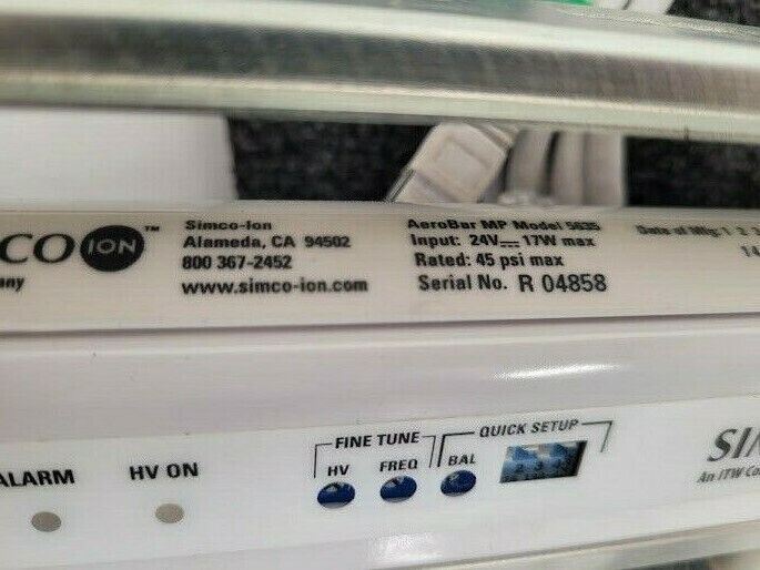 Simco-Ion Simco AeroBar MP Model 5635 24VDC 45PSI Ionizing Pneumatic Air Bar