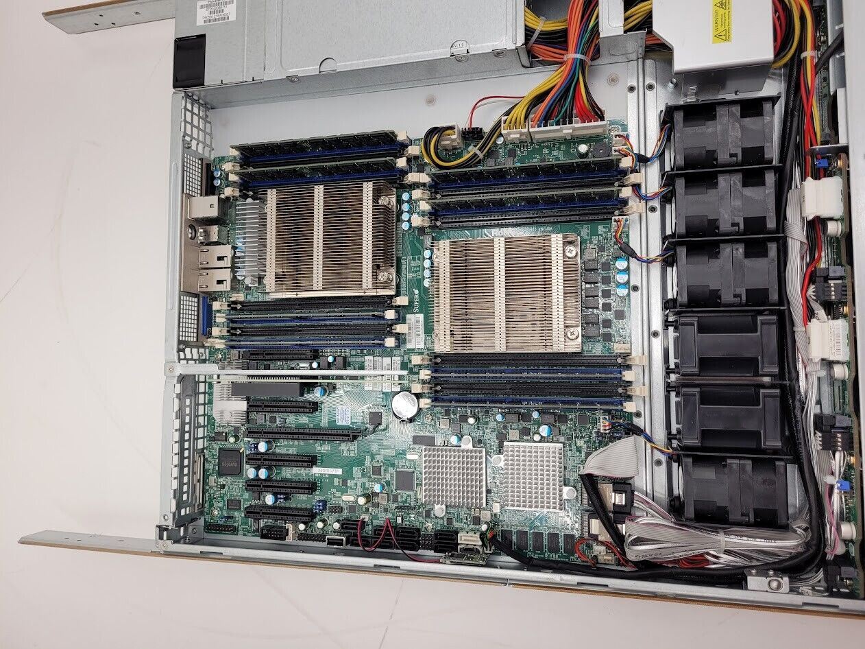 SuperMicro X9DRH-7TF E-ATX MotherBoard 2x E5-2620 v2 64Gb Ram 8 Bay SFF No Lid
