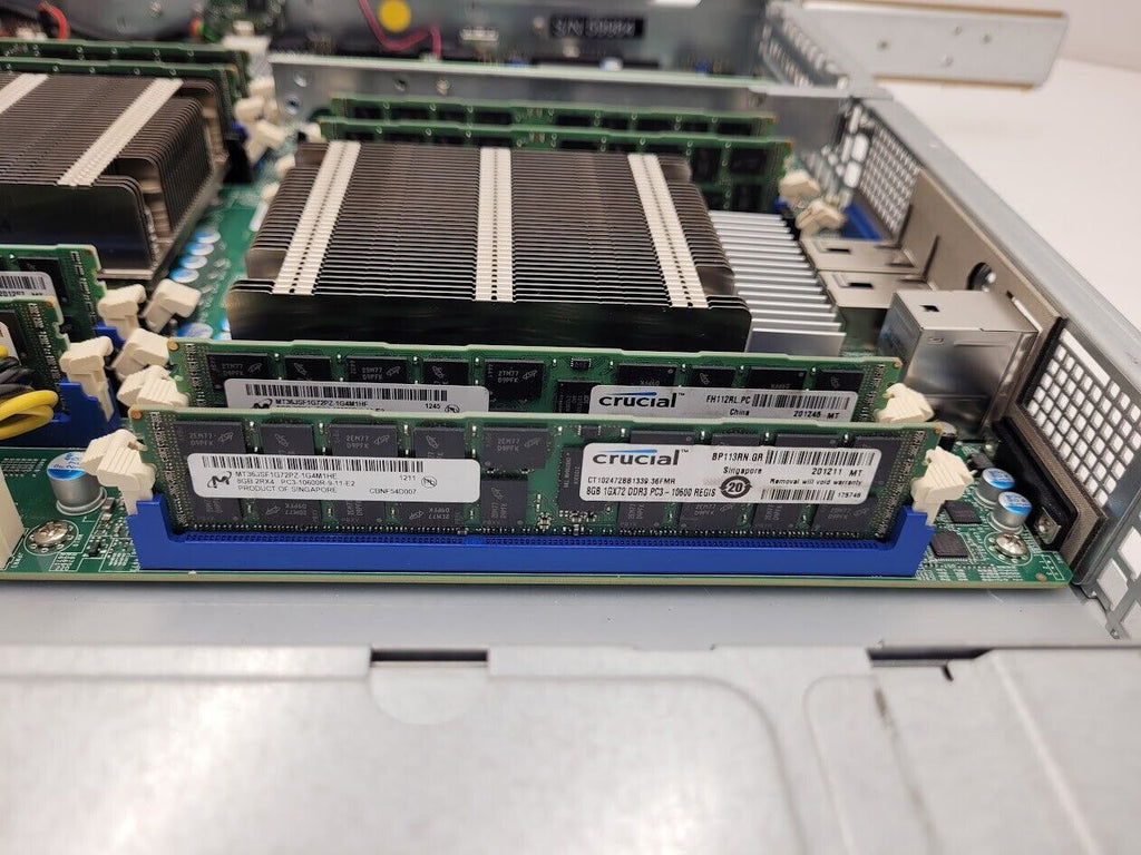 SuperMicro X9DRH-7TF E-ATX MotherBoard 2x E5-2620 v2 64Gb Ram 8 Bay SFF No Lid