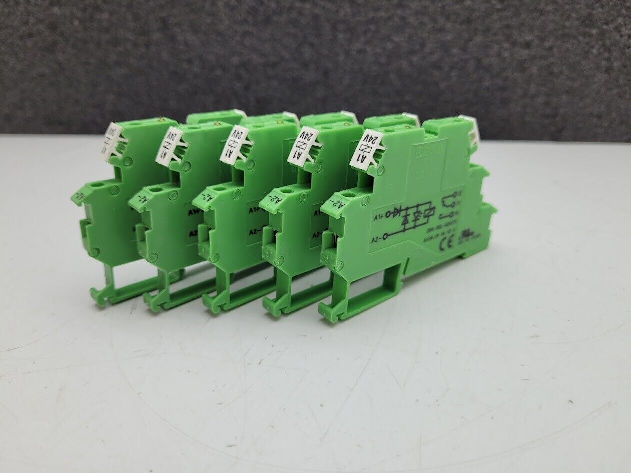 Lot of 5 Phoenix Contact DEK-REL-G24/21 2961105 Relay Module 30-14 AWG, Tested