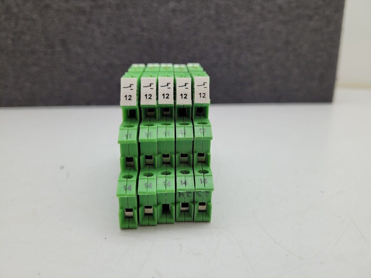 Lot of 5 Phoenix Contact DEK-REL-G24/21 2961105 Relay Module 30-14 AWG, Tested