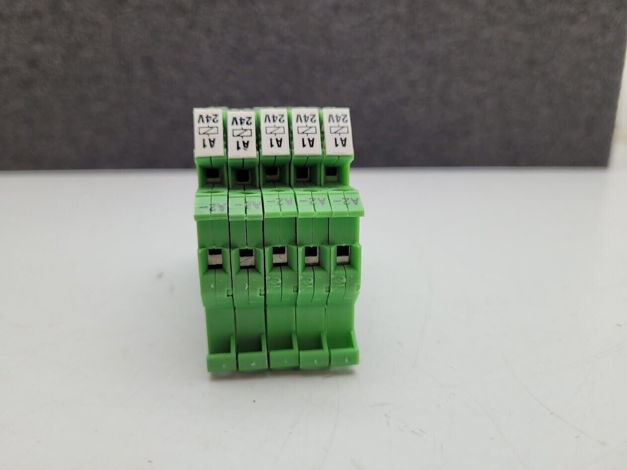 Lot of 5 Phoenix Contact DEK-REL-G24/21 2961105 Relay Module 30-14 AWG, Tested
