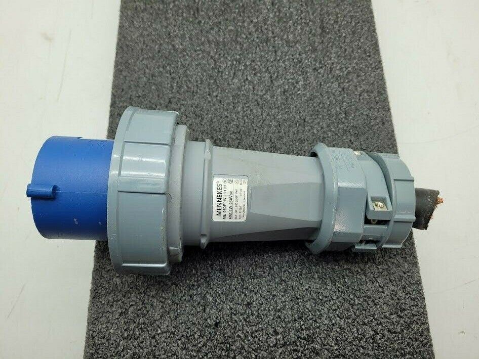 Mennekes ME460P9W Male Power Plug 4 Pin  and Sleeve 3 Wire Plug 3PH 4W 250V 60A