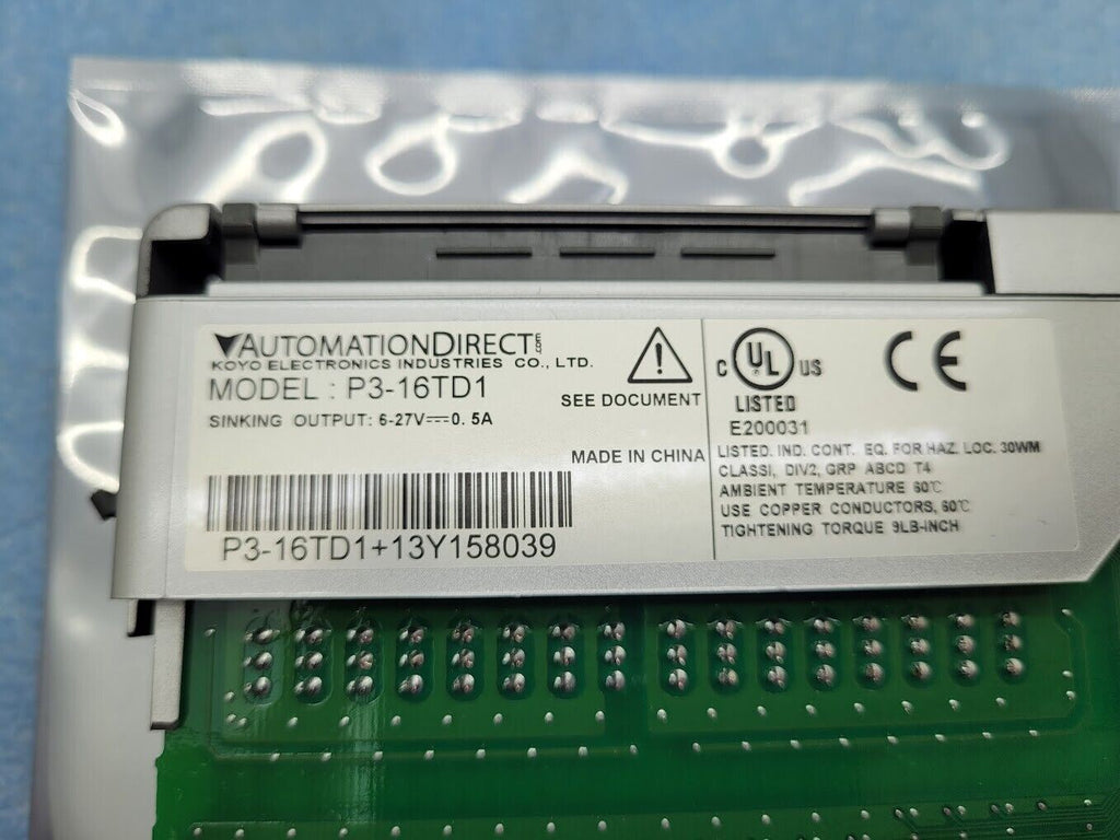 Automation Direct P3-16TD1 6-27VDC Sinking Output PLC Module Productivity 3000