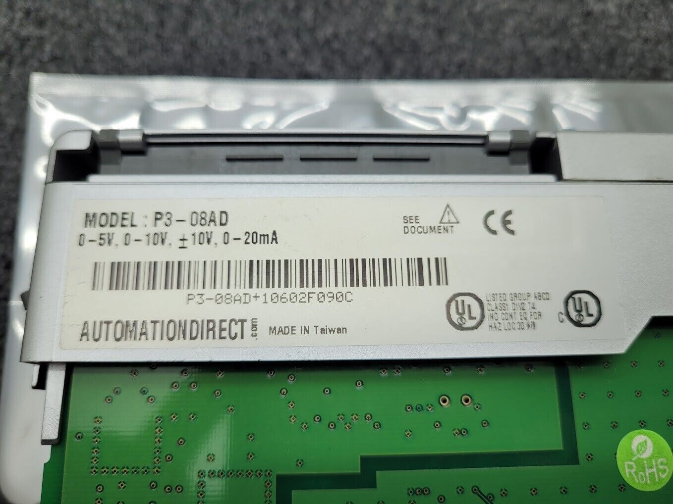 Automation Direct P3-08AD / P308AD Analog Input Module Working Pull Unit B