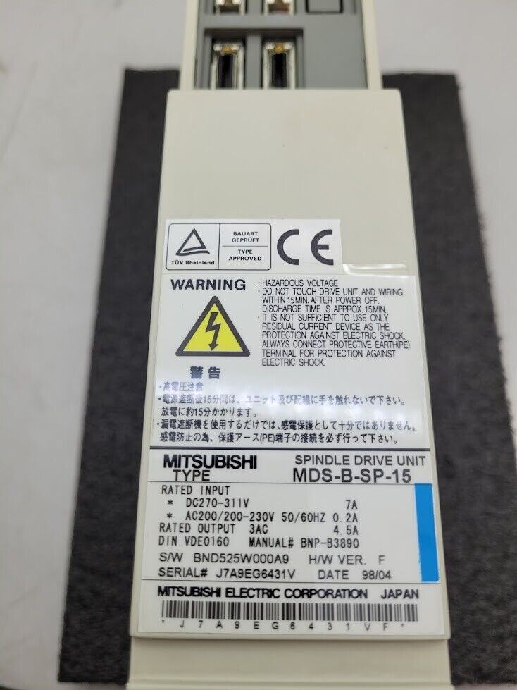 Citizen E-32 Mitsubishi Servo Spindle Drive Unit Driver MDS-B-SP-15 3PH 4.5A Out
