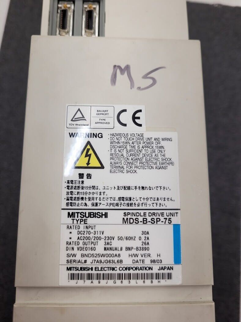 Citizen E-32 Mitsubishi Servo Spindle Drive Unit Driver MDS-B-SP-75 3PH 26A Out