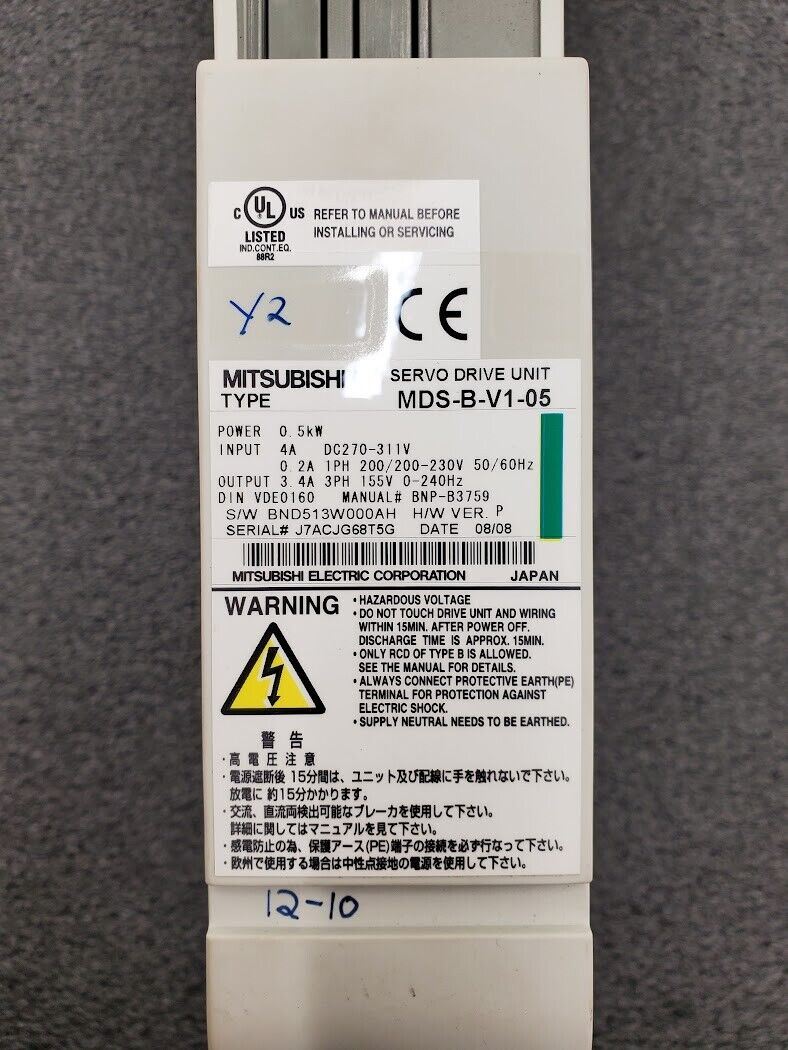 Citizen E-32 Mitsubishi Servo Spindle Drive Unit Driver MDS-B-V1-05 3PH 3.4A