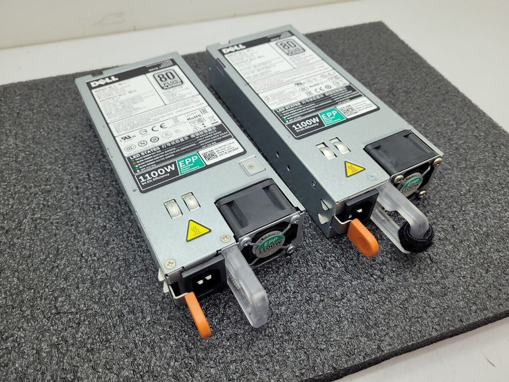 Lot of 2 Dell 1100w 80 Plus Platinum EPP D1100E-S1 0Y26KX 09TMRF