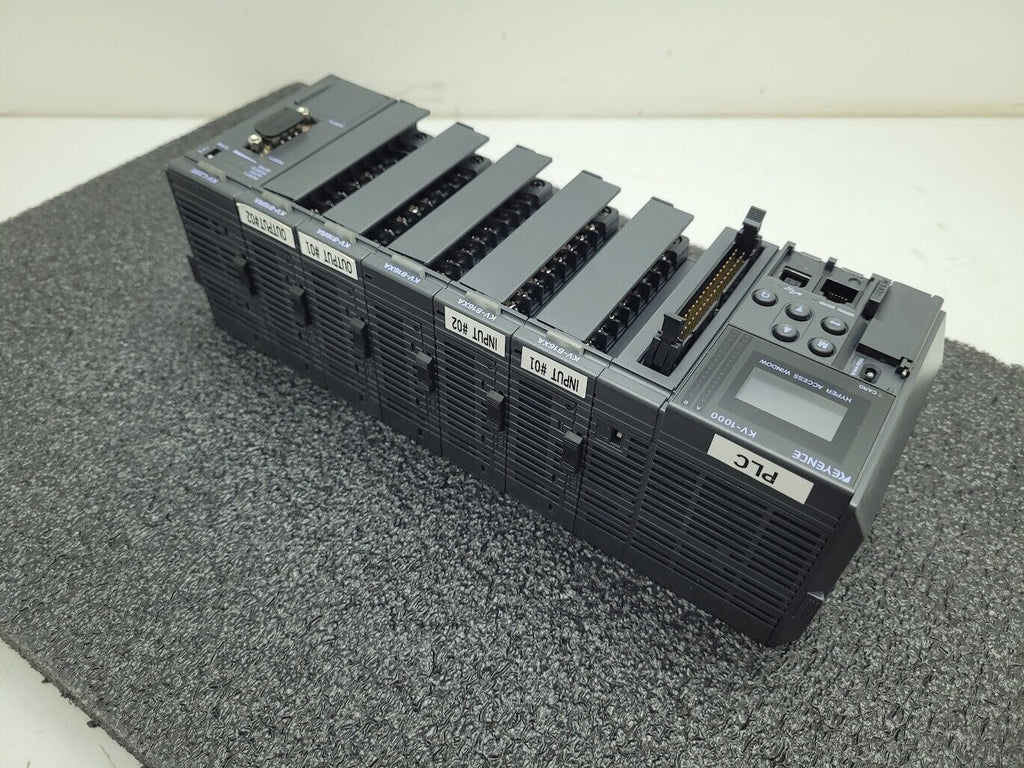 KEYENCE KV-1000 KV-B16XA KV-B16RA KV-L20R DIN Rail PLC Tested Working