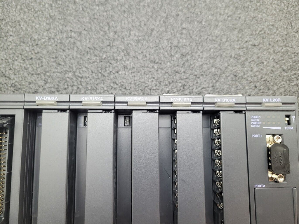 KEYENCE KV-1000 KV-B16XA KV-B16RA KV-L20R DIN Rail PLC Tested Working