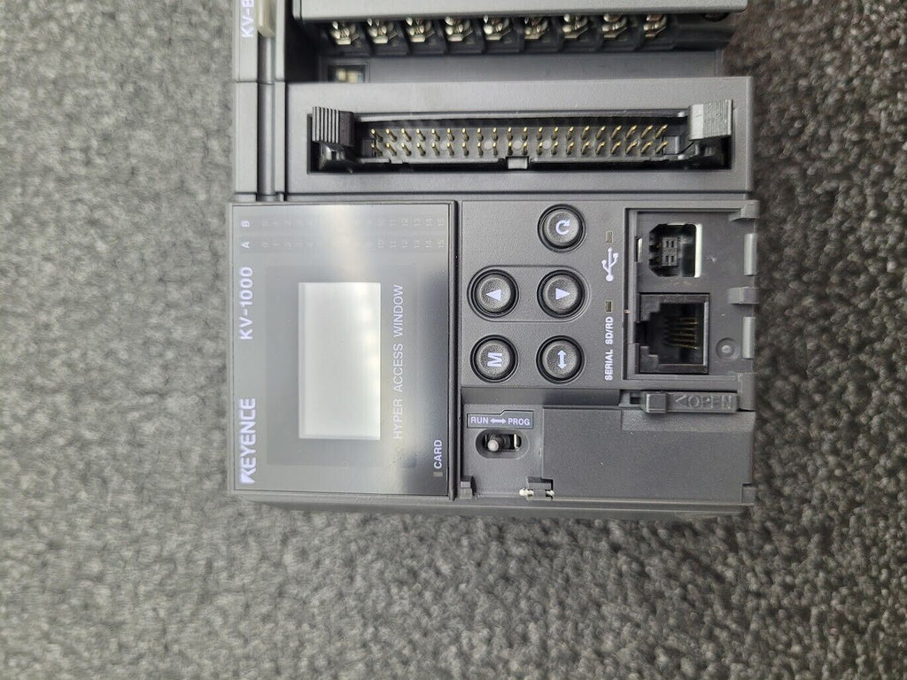 KEYENCE KV-1000 KV-B16XA KV-B16RA KV-L20R DIN Rail PLC Tested Working