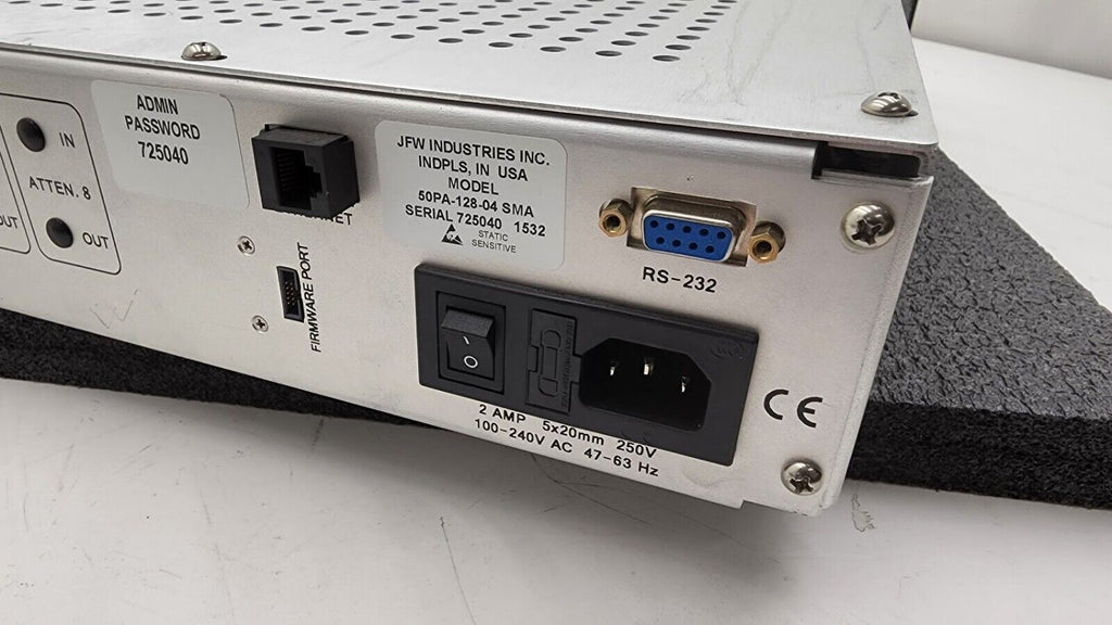 JFW 50PA-128-04 Programmable 4x Attenuator 200Mhz-6Ghz 0-95dB 19" Rack Mount