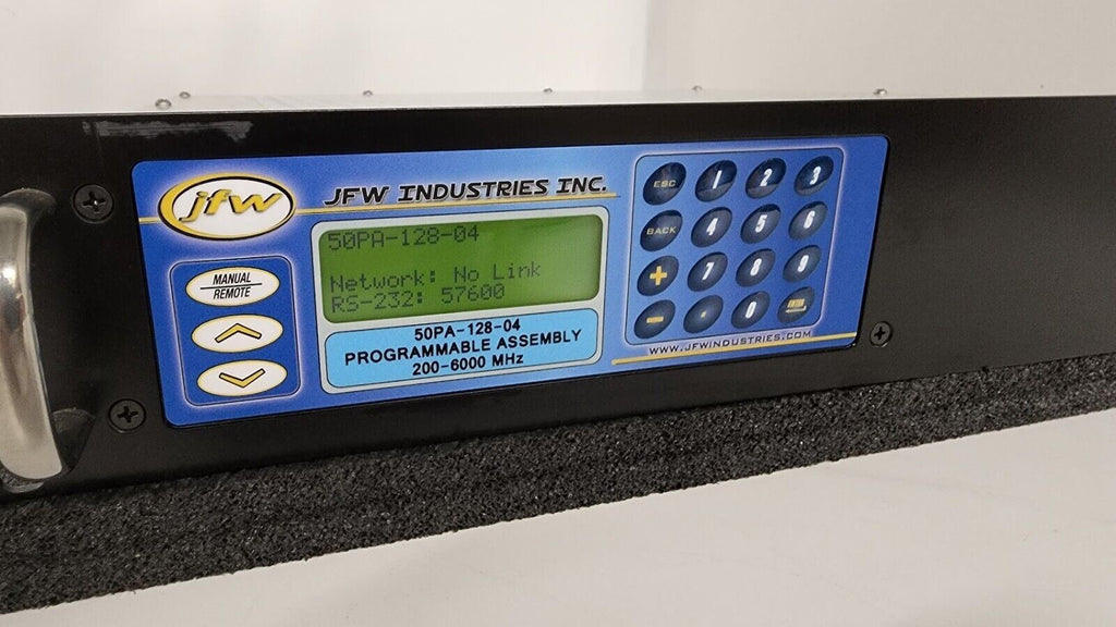 JFW 50PA-128-04 Programmable 4x Attenuator 200Mhz-6Ghz 0-95dB 19" Rack Mount