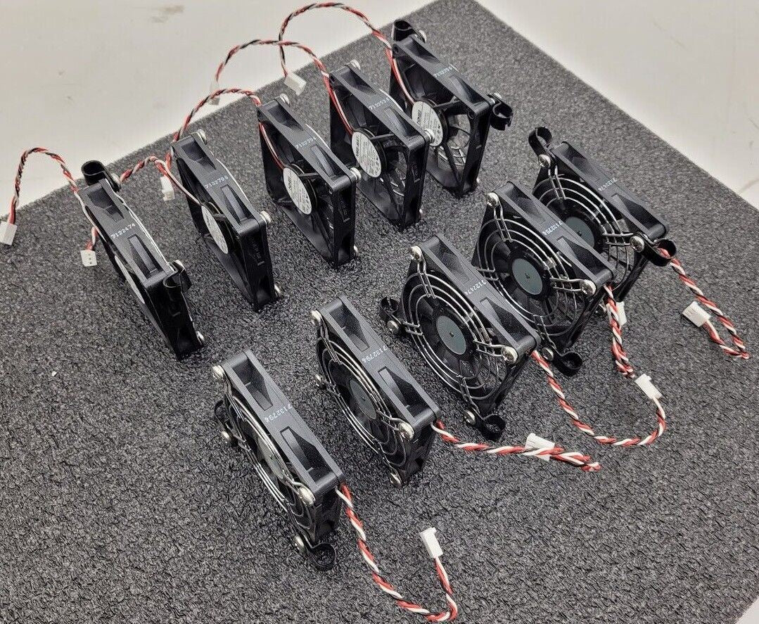 Lot of 10 NMB-MAT 3106KL-04W-B59 Brushless 12VDC Fan 0.30A w/grate, Working Pull