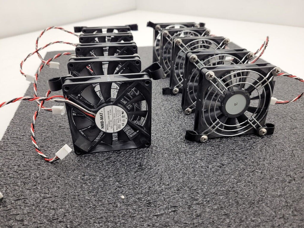 Lot of 10 NMB-MAT 3106KL-04W-B59 Brushless 12VDC Fan 0.30A w/grate, Working Pull