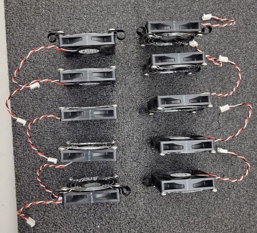 Lot of 10 NMB-MAT 3106KL-04W-B59 Brushless 12VDC Fan 0.30A w/grate, Working Pull