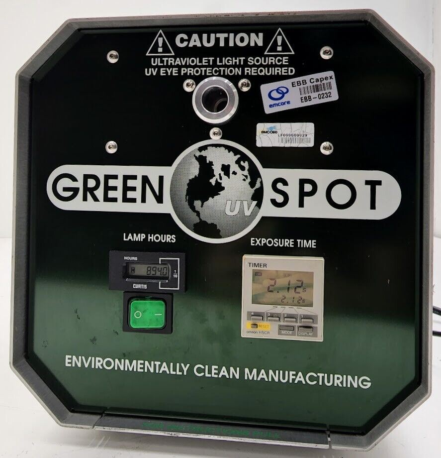 American Ultraviolet GREEN SPOT UV Curing System w/ Timer and Foot Pedal NO Lamp