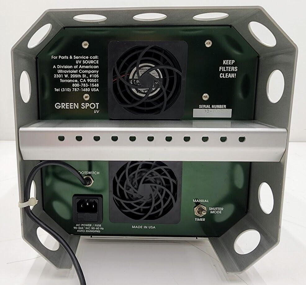 American Ultraviolet GREEN SPOT UV Curing System w/ Timer and Foot Pedal NO Lamp