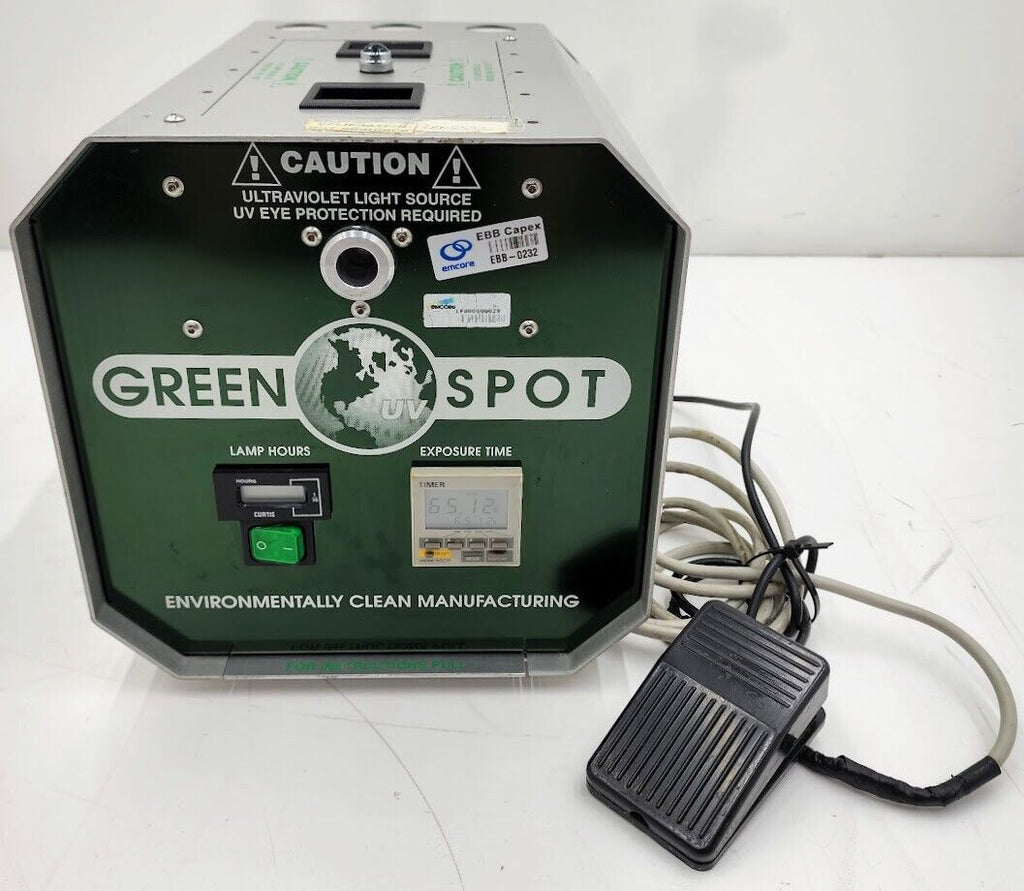 American Ultraviolet GREEN SPOT UV Curing System w/ Timer and Foot Pedal NO Lamp