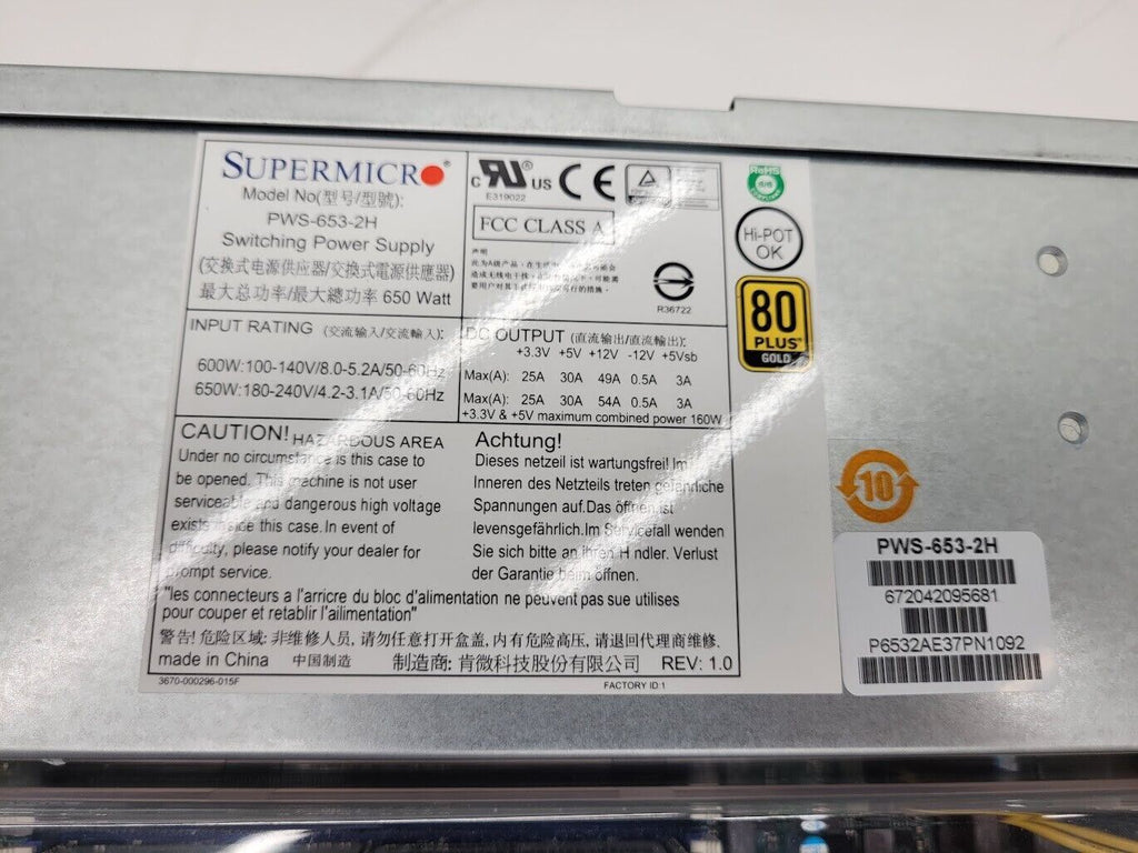 Supermicro 2U X10DRi 6 Bay LFF 128Gb Ram 2x E5-2620v3 LSI SAS9300-8e HBA Tested