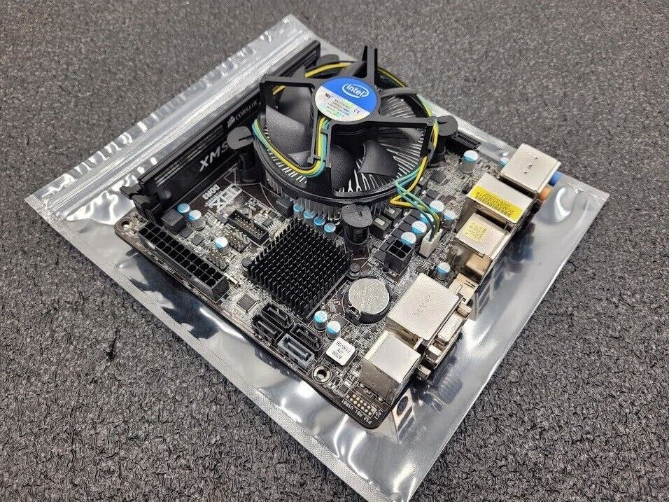 ASROCK Motherboard B75M-ITX Tested Working 2GB Ram Intel i3-2100 3.1Ghz Mini-ITX