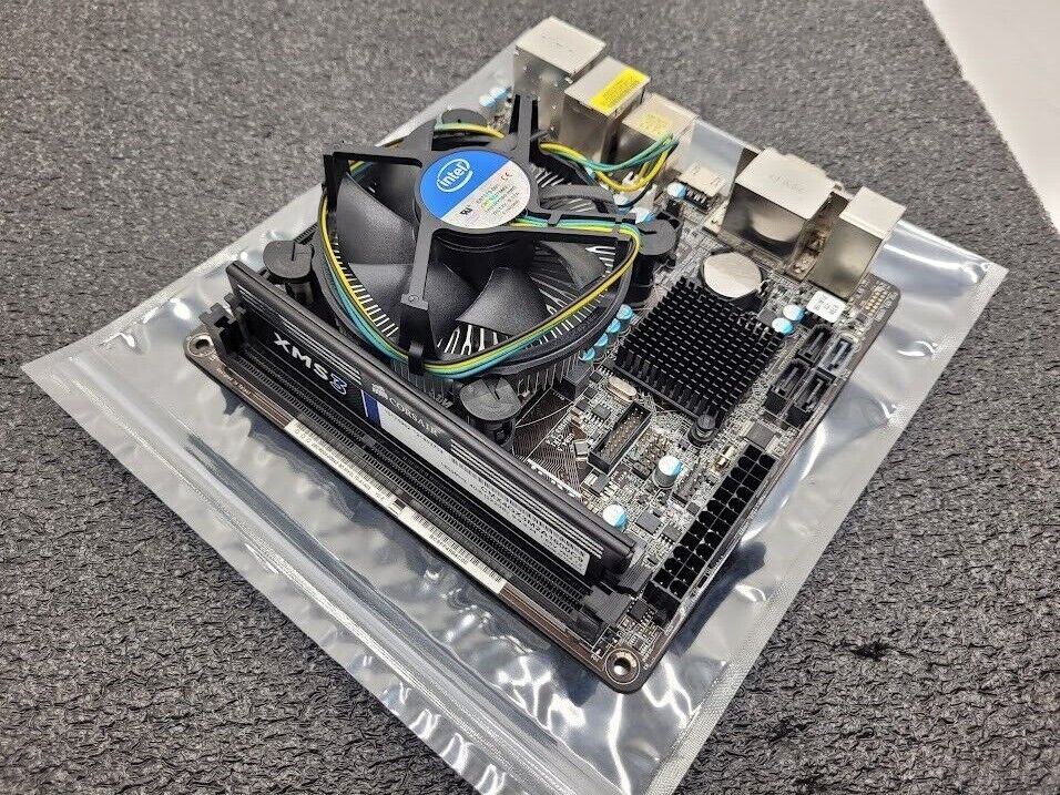 ASROCK Motherboard B75M-ITX Tested Working 2GB Ram Intel i3-2100 3.1Ghz Mini-ITX