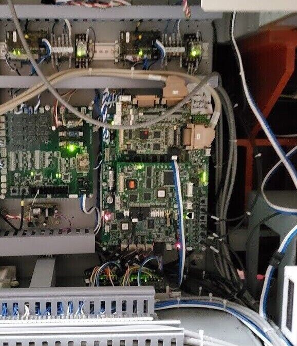 HItachi Via Mechanics MCU7-R5 Laser Control Board w/ 2x LCNT7-R1 / SPUD-R1 Cards