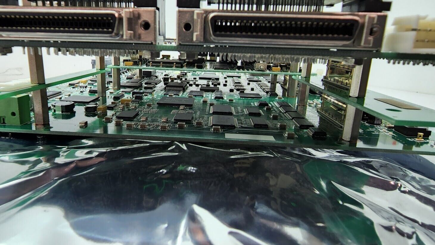 HItachi Via Mechanics MCU7-R5 Laser Control Board w/ 2x LCNT7-R1 / SPUD-R1 Cards