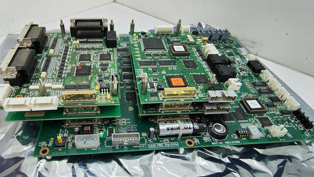 HItachi Via Mechanics MCU7-R5 Laser Control Board w/ 2x LCNT7-R1 / SPUD-R1 Cards