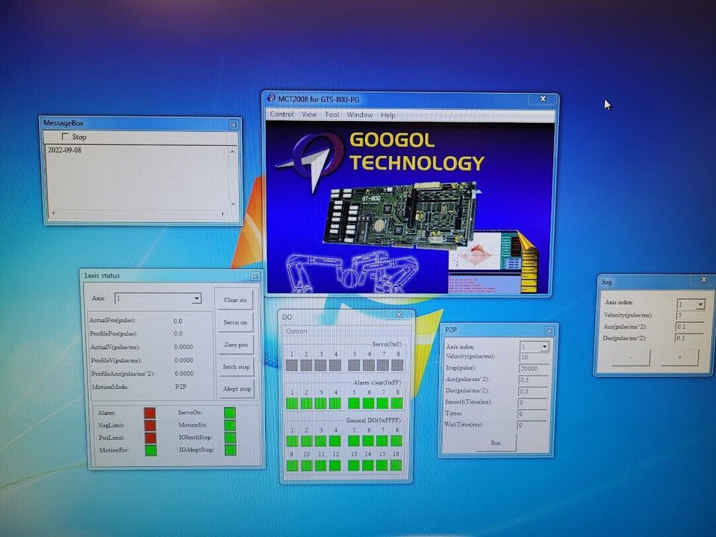 GoogolTech 8-Axis Motion Control Module GT2-800-ACC2-VER3.0-G w/ Computer, CPU