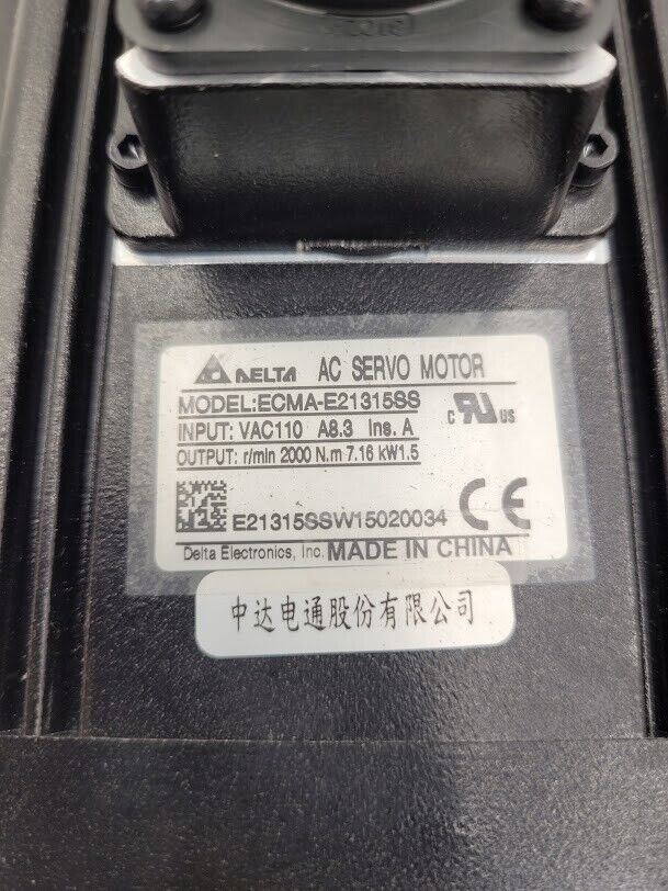 Delta Electronics AC Servo Motor 1.5KW ECMA-C21315SS Servo Drive ASD-B2-1521-B