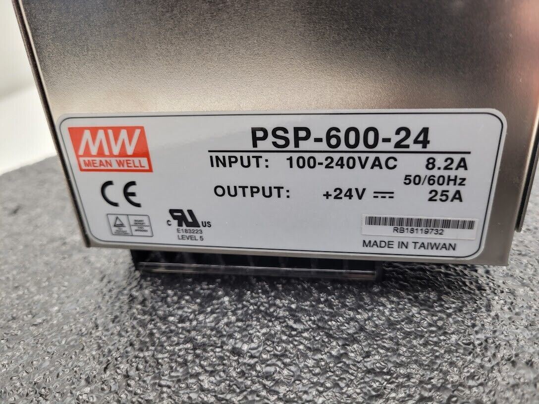 Mean Well PSP-600-24 Power Supply 600W 24VDC Working Pull, power on tested.