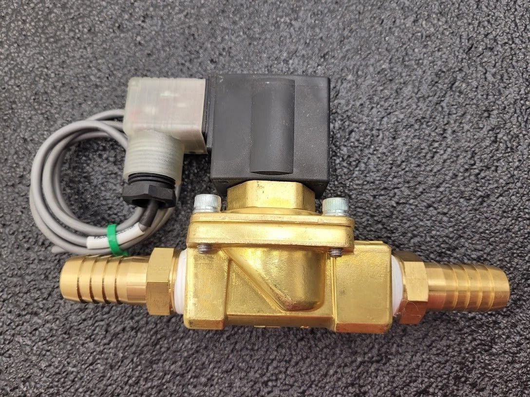 SMC 1" Solenoid VXZ2350-06-5DZ1 Air Water Oil Valve 24VDC 3/4" Hose Barb 145 PSI