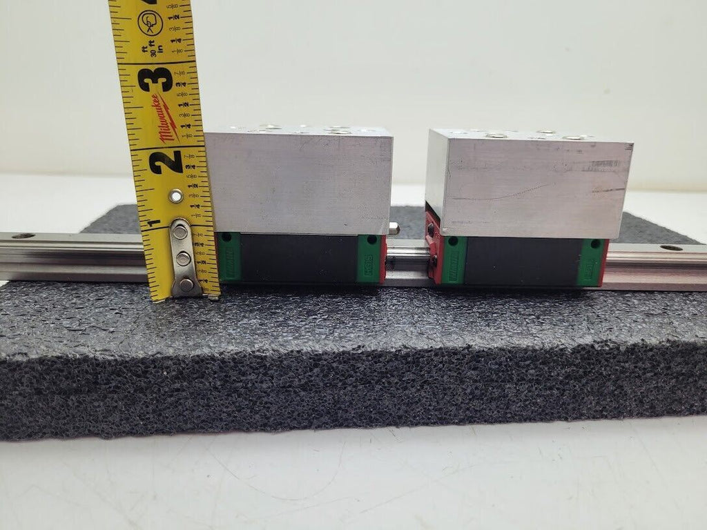 Hiwin HGR15C Linear Guide Rail HGR15 35" 900mm 2x HGH15CAC Blocks