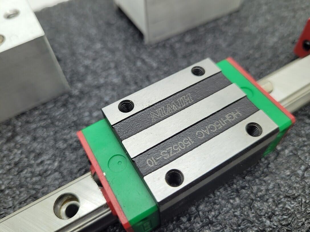 Hiwin HGR15C Linear Guide Rail HGR15 35" 900mm 2x HGH15CAC Blocks