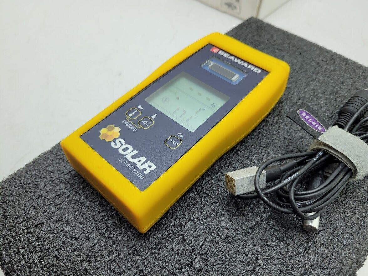 Seaward Solar Survey 100 Irradiance Meter with cable, 2019 Cert, box