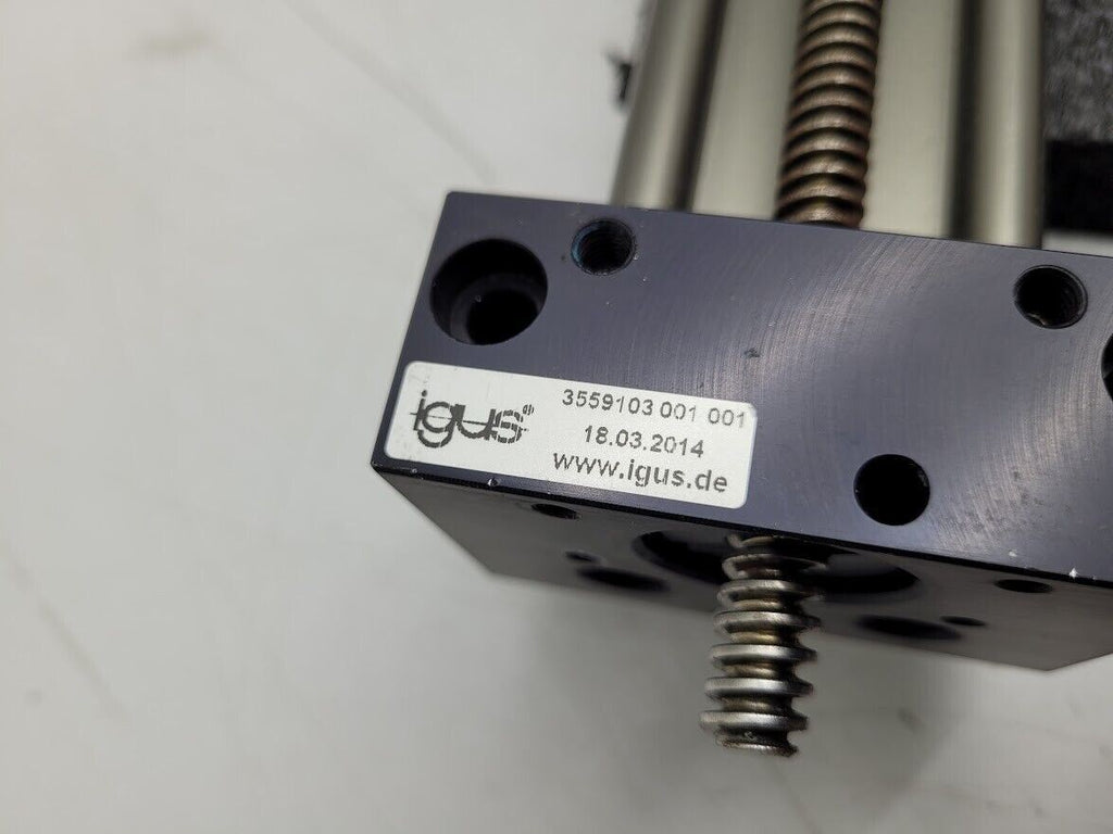Lot of 2 Igus Linear Lead Screw Actuator 8" 200mm Travel, 3mm Pitch, 10mm Screw