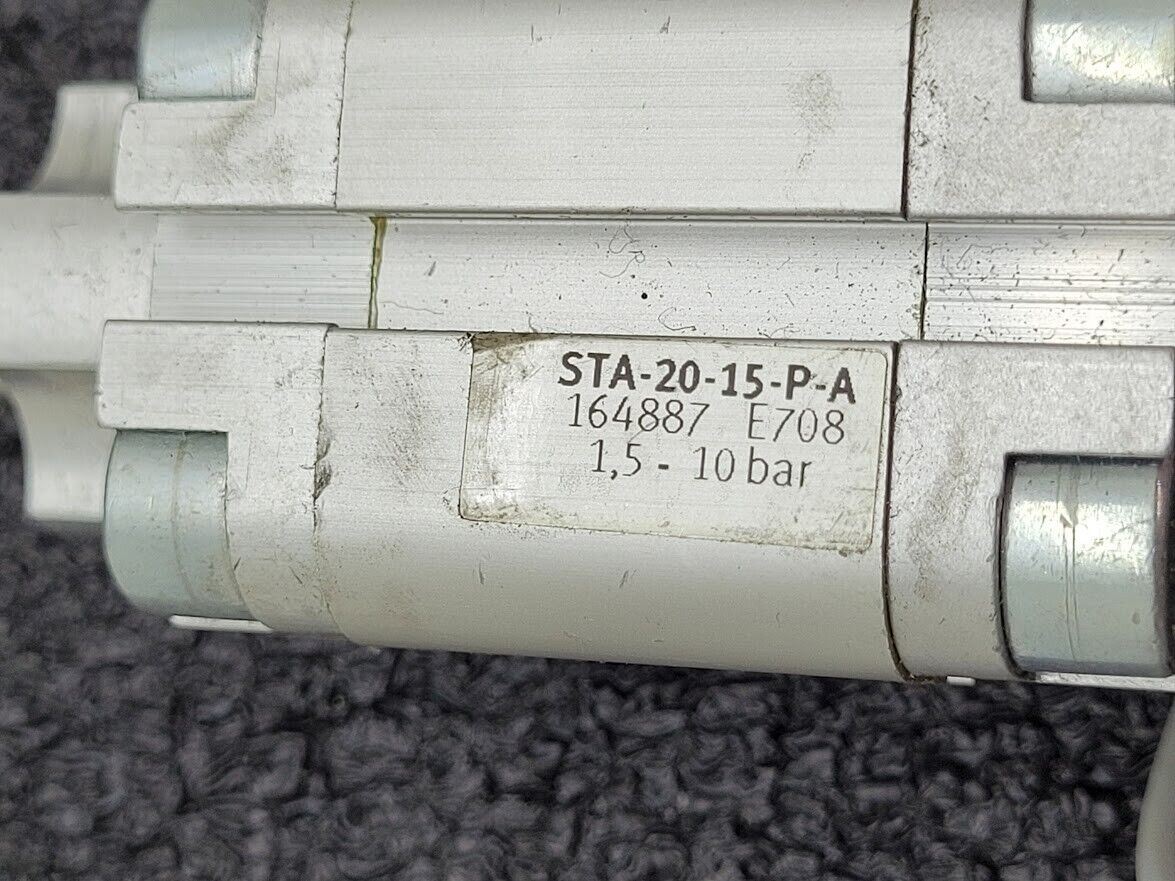 Lot of 4 Festo STA-20-15-P-A Stop Cylinder Pressure Retract Spring 15mm Extend