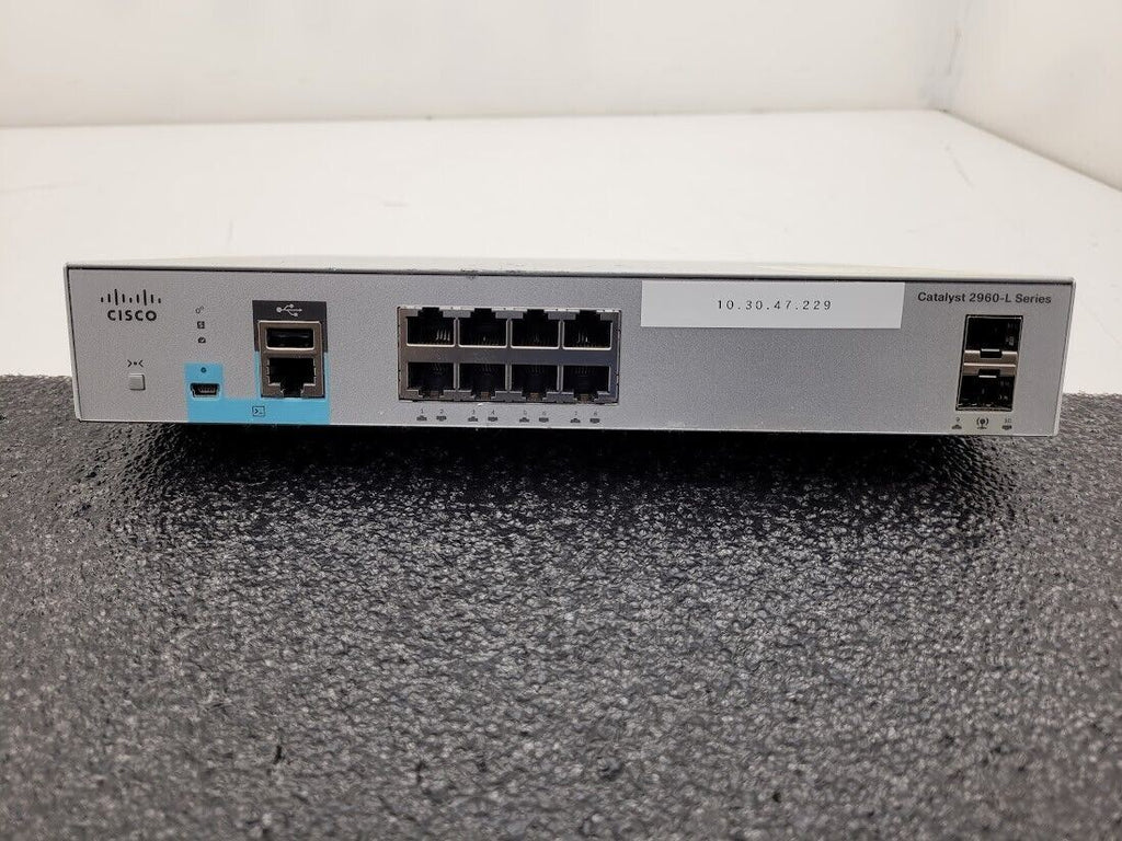 CISCO WS-C2960L-8TS-LL 8 Port GigE 10/100/1000 2 x SFP Ethernet Switch 2960L-8TS