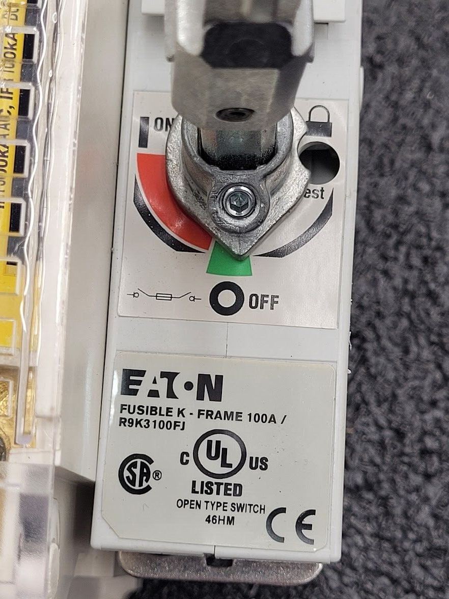 Eaton Fusible K-Frame 100A Disconnect Switch R9 Series R9K3100FJ LPJ-100SP Fuses