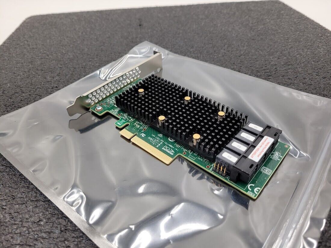 Avago LSI 9400-16i 12Gbps Tri-Mode SAS SATA NVMe HBA PCIE 4 port SFF-8643