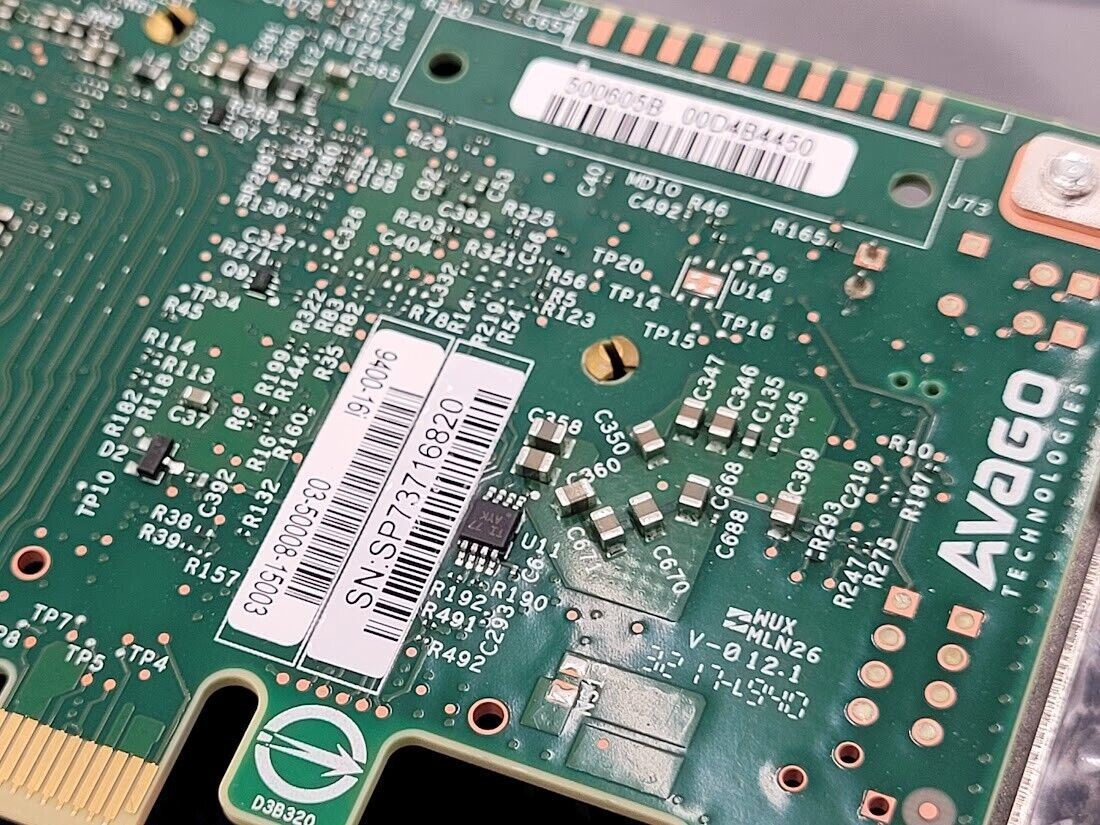 Avago LSI 9400-16i 12Gbps Tri-Mode SAS SATA NVMe HBA PCIE 4 port SFF-8643
