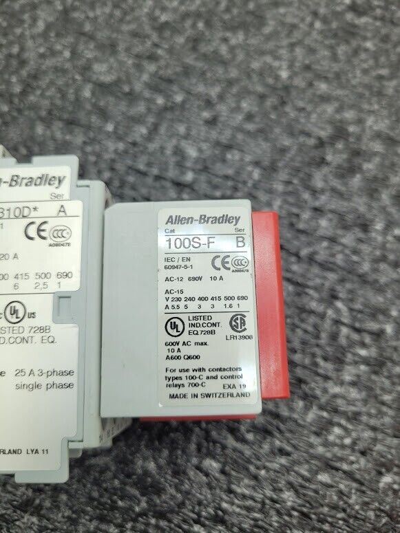Allen Bradley Guardmaster 700S-CF620DJC 230-690V 20A Contactor 24VDC Coil 100S-F