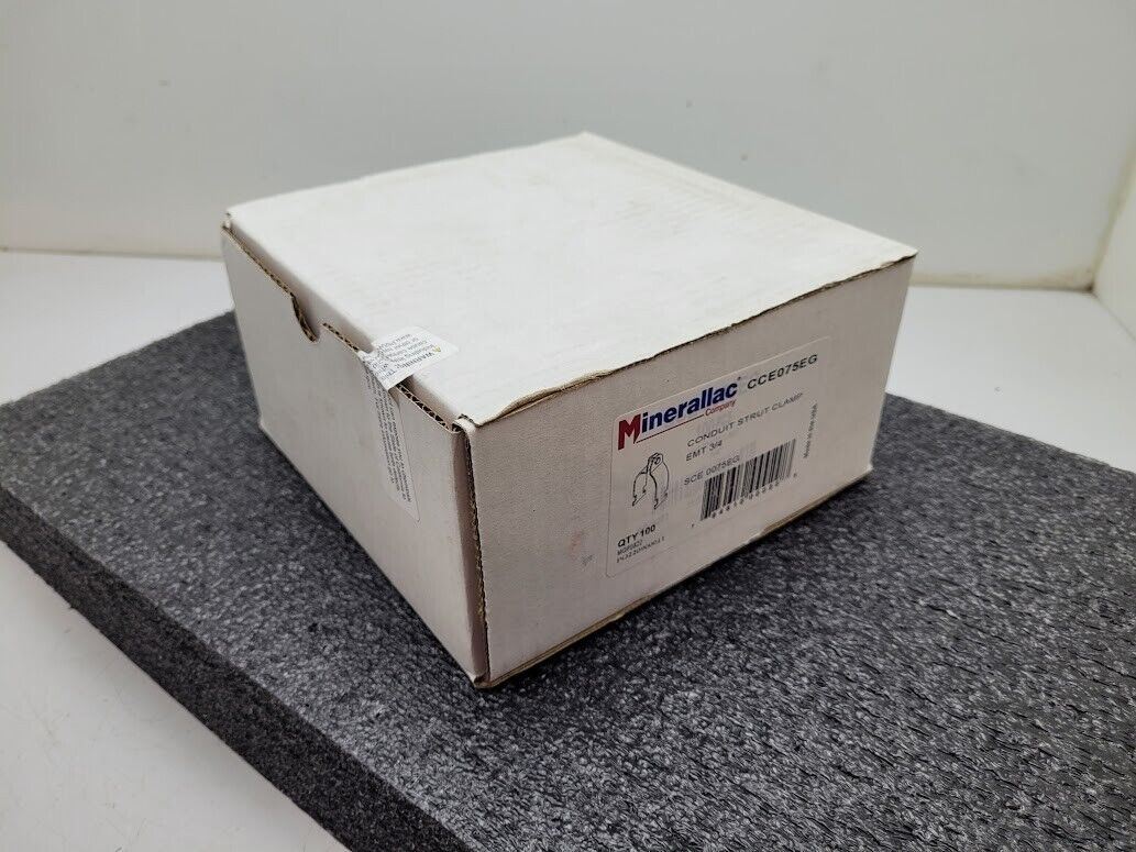 Rigid 3/4" Minerallac Conduit Strut Clamp CCE075EG SCE0075EG Box of 100