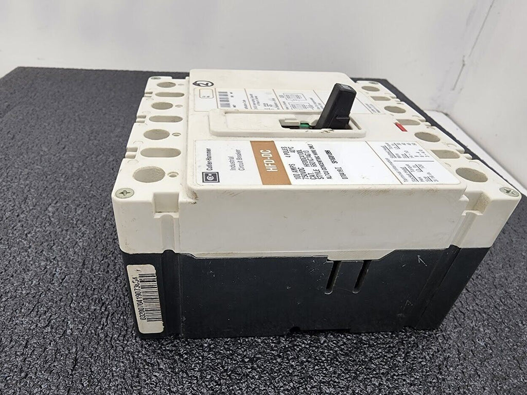 Cutler-Hammer Industrial Circuit Breaker HFD-DC 100 AMPS, 4 Poles, 750VDC