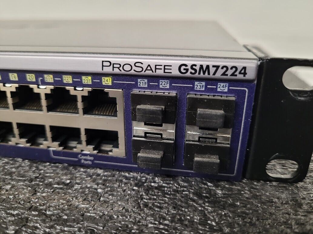 NetGear ProSafe GSM7224 V2  V2H1 24 Port Managed Network Switch Static Routing